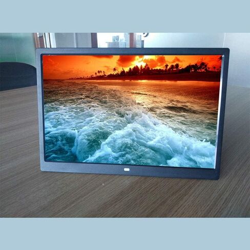 Photo 15-Inch Touch Digital Photo Frame Multimedia Information Human Sensing Function, Multi-Function and Multi-Language, 1280 * 800 High-Resolution Photo Frame, USB and Sd Card,White in Kuwait