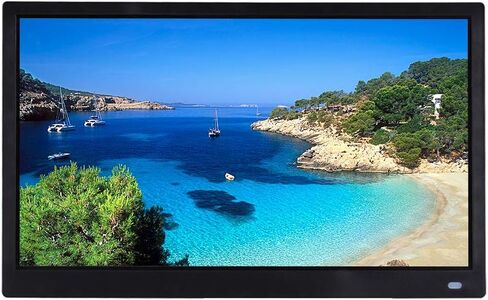 15.6 inch IPS Screen Multi-Function Full Format Digital Photo Frame Video Advertising Machine high Resolution Electronic Photo Frame Black/White 1080P Gift (Black) in Kuwait