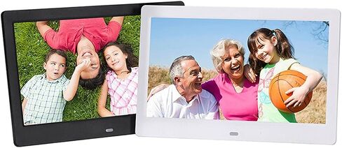 Digital Photo Frame, 10 Inch Led Hd Electronic Picture Frames,1024×600 Resolution, with Remote Control,Effortless One Minute Setup for A Loved One (White) (White) in Kuwait