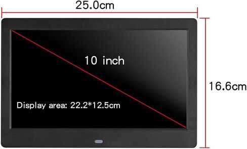 Digital Photo Frame, 10 Inch Led Hd Electronic Picture Frames,1024×600 Resolution, with Remote Control,Effortless One Minute Setup for A Loved One (White) (White) in Kuwait