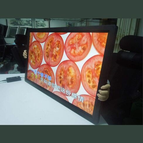 Photo 32-Inch Smart Digital Photo Frame, Ultra-Thin Narrow Frame 1366 * 768 Hd Resolution WiFi Version, Human Body Sensing Function Music Video Playback, Gift in Kuwait