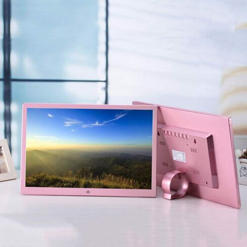 Digital Photo Frame 15.4 Inch 1280x800 High Resolution 16:9 FHD IPS Screen Digital Picture Frames Digital Picture Frame Support HDMi Input 1080P HD Video Playback (Black 15 Inch) (Rose Gold 15 Inch) in Kuwait