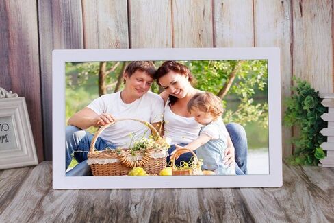 Digital Photo Frame, 20 Inch Digital Frame with IPS Display Screen Photo, Music, Video Player Calendar Alarm Support USB and Sd Card, Remote Control (Black) (White) in Kuwait