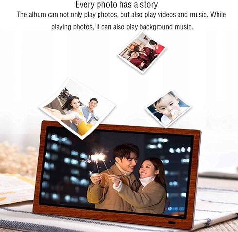 Digital Picture Frames 13- inch High- Definition Home Digital Photo Frame Set- up Photo Loop Player Photo Frame Digital (Black Standard) (White Standard) in Kuwait
