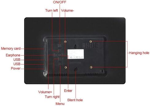 Digital Picture Frame 12.1 inch Electronic Photo Frame IPS Display High Resolution 1280 * 800 with Remote Control,Auto Rotate,Calendar,Alarm Clock,Photo,MP4,Video Player in Kuwait