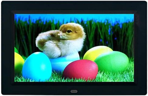 Digital Photo Frames 9 Inch Electronic Simple Operation Multimedia Advertising Player Video Music Picture Play Clock Calendar Function (White) (Black) in Kuwait