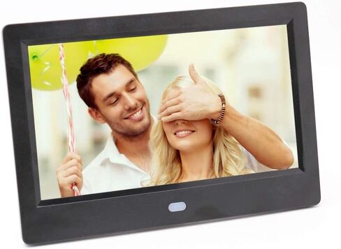 9 Inch Digital Photo Frame - 1024×600 Led Screen, Mp3/Music/Video Player with Calendar/Clock Function, with Remote Control for Sd/USB,White (White) (Black) in Kuwait