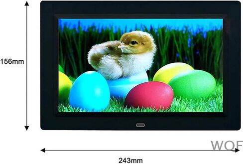 Digital Photo Frames 9 Inch Electronic Simple Operation Multimedia Advertising Player Video Music Picture Play Clock Calendar Function (White) (Black) in Kuwait