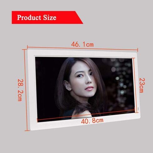 Photo Digital Photo Frame 18.5 Inch Hd Digital Photo Frames 16:9 Widescreen Led Screen with USB/Sd Card Slots and Remote Control Digital Picture,White in Kuwait