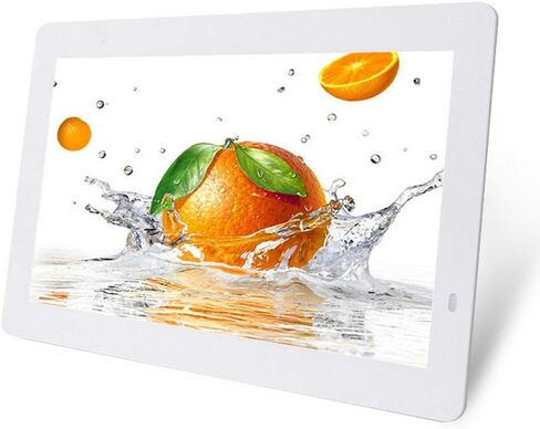 Digital Photo Frame 14.1 Inch, 1280×800 High Resolution 16:10 FHD IPS Screen with Calendar Clock Auto On/Off Timer Remote Control,White Gift (White) in Kuwait