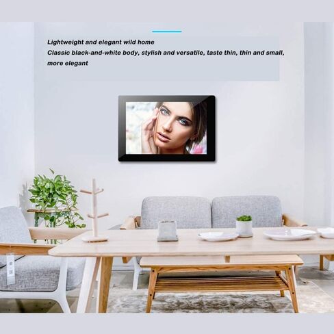 Photo 21.5 Inch Digital Photo Frame, 1920 * 1080 Hd Resolution Ultra-Thin Led Hd Wall-Mounted Motion Sensor Remote Control Multimedia and Multifunctional Photo Frame, Video Player in Kuwait