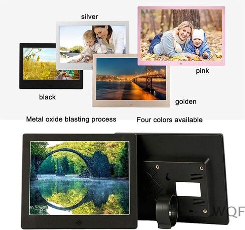Digital Photo Frames 8-Inch Slim Design 4: 3 Positive Screen Ratio Support Picture Music Video Play (Silver) (Black) in Kuwait