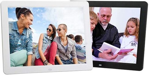 Photo 12 Inch Hd Digital Photo Frame with 1024 * 768 High Definition, Free 10Gb Online Storage and Motion Sensor,White in Kuwait