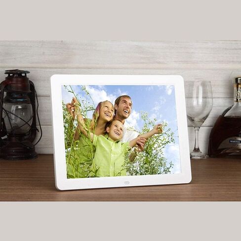 Photo 12 Inch Hd Digital Photo Frame with 1024 * 768 High Definition, Free 10Gb Online Storage and Motion Sensor,White in Kuwait