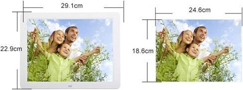 Photo 12 Inch Hd Digital Photo Frame with 1024 * 768 High Definition, Free 10Gb Online Storage and Motion Sensor,White in Kuwait