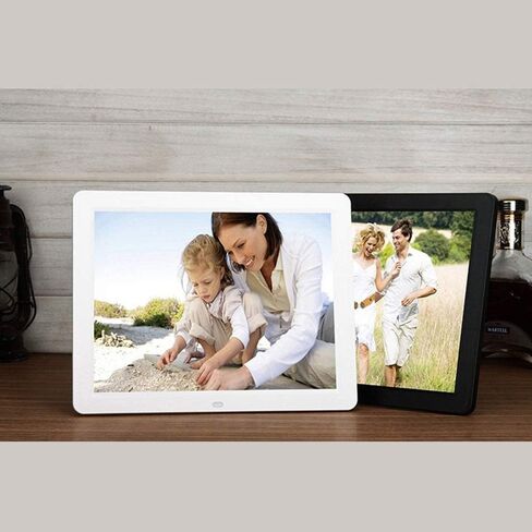 Photo 12 Inch Hd Digital Photo Frame with 1024 * 768 High Definition, Free 10Gb Online Storage and Motion Sensor,White in Kuwait