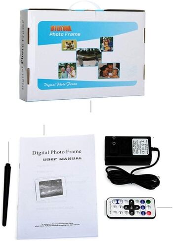 Photo 12 Inch Hd Digital Photo Frame with 1024 * 768 High Definition, Free 10Gb Online Storage and Motion Sensor,White in Kuwait