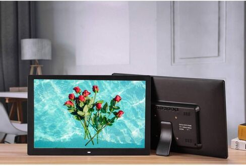Digital Photo Frame 17 Inch, 1440x900 Full HD IPS Display with Photo Music Video Player Calendar Alarm Auto On Off Timer with Remote Control, Support USB and SD Card Digital Picture Frame in Kuwait