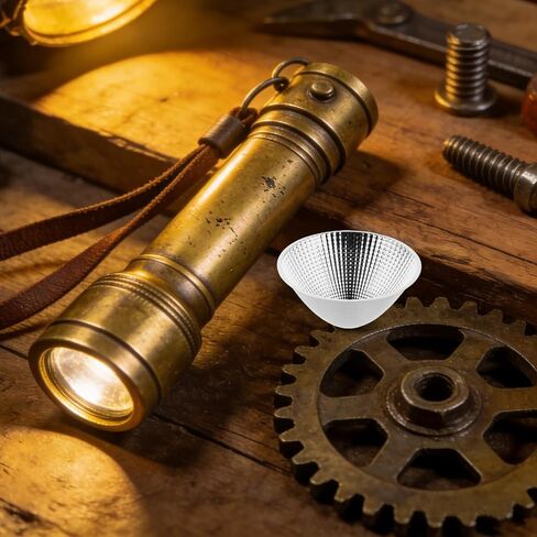 Didiseaon LED Flashlight Reflector Cup Replacement with Aluminum Construction and Sturdy Design, Silver Spotlight Lampshade Part for Indoor Precision Work Lighting and Reduced Wear in Kuwait