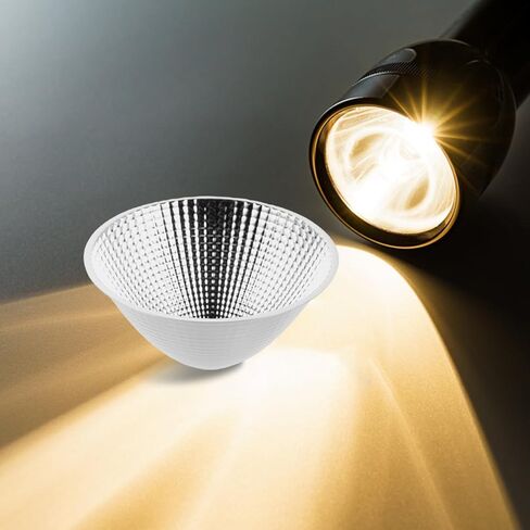 Didiseaon LED Flashlight Reflector Cup Replacement with Aluminum Construction and Sturdy Design, Silver Spotlight Lampshade Part for Indoor Precision Work Lighting and Reduced Wear in Kuwait