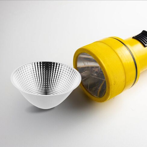 Didiseaon LED Flashlight Reflector Cup Replacement with Aluminum Construction and Sturdy Design, Silver Spotlight Lampshade Part for Indoor Precision Work Lighting and Reduced Wear in Kuwait