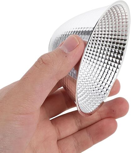 HOMSFOU LED Light Reflector Cup Accessory for Indoor Precision Work Lighting, Aluminum Material with Smooth Surface Finish, Silver Color, Prolongs Lifespan and Enhances Flashlight Lighting in Kuwait