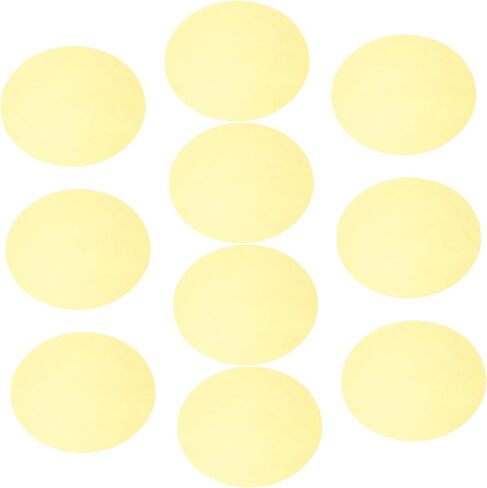 CALLARON 10pcs Round Self-Adhesive Light Correction Gel Sheet for LED Spotlights and Lamps, Yellow Pet Film 12x12cm, for Video and Home Decoration Ambient Lighting in Kuwait