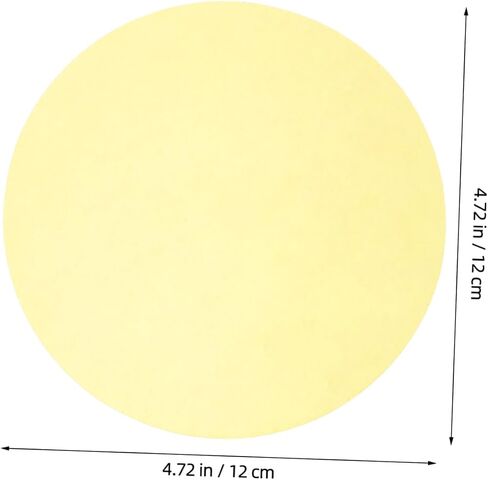 CALLARON 10pcs Round Self-Adhesive Light Correction Gel Sheet for LED Spotlights and Lamps, Yellow Pet Film 12x12cm, for Video and Home Decoration Ambient Lighting in Kuwait