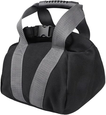 Adjustable Canvas Kettlebell Sandbag for Strength Training, 0-35 lb Fitness Workout Bag with Grip Handles in Kuwait
