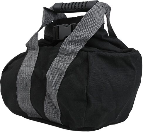 Adjustable Canvas Kettlebell Sandbag for Strength Training, 0-35 lb Fitness Workout Bag with Grip Handles in Kuwait
