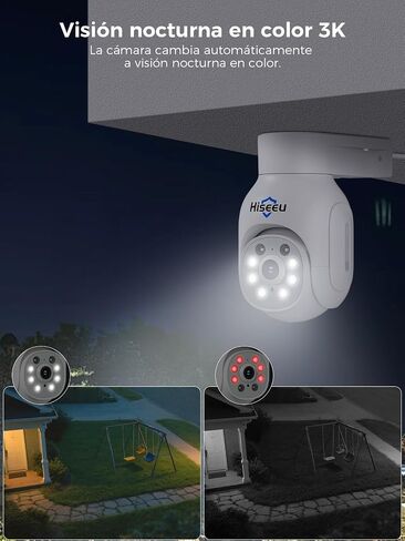 Hiseeu 5MP Wireless Security Camera System,4 Cam-Kit, 1T HDD | Indoor Outdoor, IP66 Waterproof, PTZ, 4K 10CH NVR, 2-Way Audio, Motion Detection Alarm, 24/7 Surveillance, Need Plug-in in Kuwait