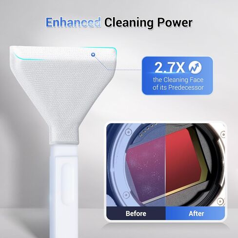 Upgraded Camera Sensor Cleanning Kit with Bright Built in Light Cleaner Handle & 10PCS 24MM Full Frame Sensor Cleaning Swabs & Sensor Cleaning Solution for Full-Frame Sensor CCD and CMOS Sensors Clean in Kuwait