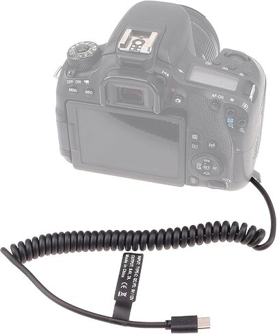 USB Type-C to LP-E17 Dummy Battery DR-E18 Coupler Power Cable Adapter for Canon EOS R50 R50V R8 R10 RP 77D 200D Mark II 250D 750D 760D 800D 850D T6i T6s T7i T8i SL2 Camera in Kuwait