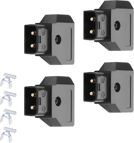 CERRXIAN 4PCS D-tap Plug Male DIY Connectors,D-tap P-tap Male Connector Power Plug with DSLR Anton-Bauer IDX V Mount Gold Mount Battery ARRI RED Camera Power Adapters in Kuwait
