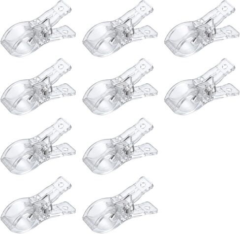 10 Pack 2.6-Inch Clips for Balloon Arch Backdrop, Heavy Duty Clear Background Clips, Balloon Arch Clamps for Wedding Photography Studio, balloon clamps, Transparent Spring Clips in Kuwait