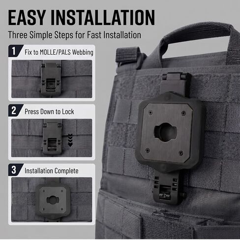 Axon Body Camera Mount, Heavy Duty MOLLE (Single) | Tactical holder compatible with Axon Body 2, 3, and 4. Securely attaches to vests, duty uniforms, and standard webbing. in Kuwait