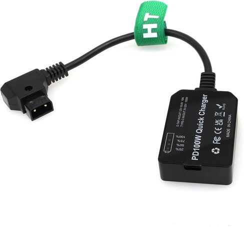 D-Tap to USB-C PD 100W Power Converter Adapter for Sony DSLR Camera Monitor Phone Laptop, Type C, 12-16.8V V-Lock Gold Mount Battery, Bidirectional in Kuwait