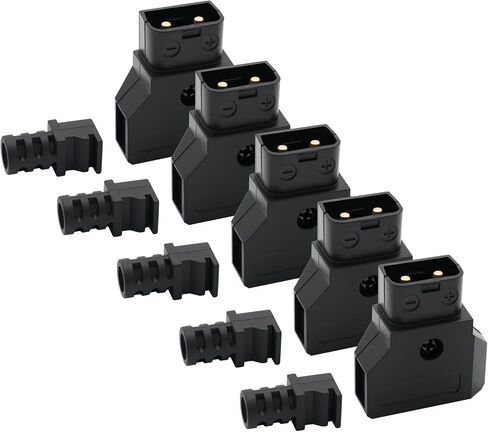 5PCS D-Tap P-Tap Male DIY Connectors for V Mount Gold Mount Battery, Solder Type Power Plug Adapter for DSLR ARRI RED Camera Monitor LED Light Anton Bauer IDX in Kuwait