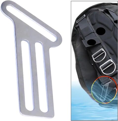 2X Weight Stainless Steel Diving Slider Retainer Metal Buckle Snap Harness Band Fasteners Prevents Belt Release Suitable for Scuba Di in Kuwait