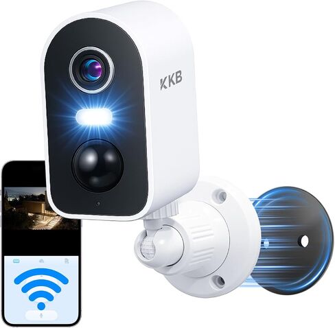 KKB 4G LTE Cellular Security Camera Magnetic Mount, No WiFi Security Cameras Indoor Built-in SIM, 2K Wireless Outdoor Off-Grid Battery Cameras for RVs/Travel/Camping, Subscription Required in Kuwait