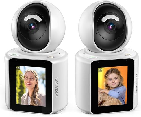 TMEZON 2pk Two Way Audio Video Pet Dog Camera with Speaker Video Calling Devices for Grandparents Wireless Security Camera Indoor Monitor 1080P with Phone app Motion Detection in Kuwait