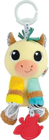 Lamaze Carson Clydesdale Clip-On Stroller and Car Seat Toy | Crinkle And Chime Sounds, Sensory Toy For Babies, Travel Toy For Car, Ages 0 Months And Up, Tethered Apple Teether in Kuwait