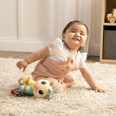 Lamaze Carson Clydesdale Clip-On Stroller and Car Seat Toy | Crinkle And Chime Sounds, Sensory Toy For Babies, Travel Toy For Car, Ages 0 Months And Up, Tethered Apple Teether in Kuwait