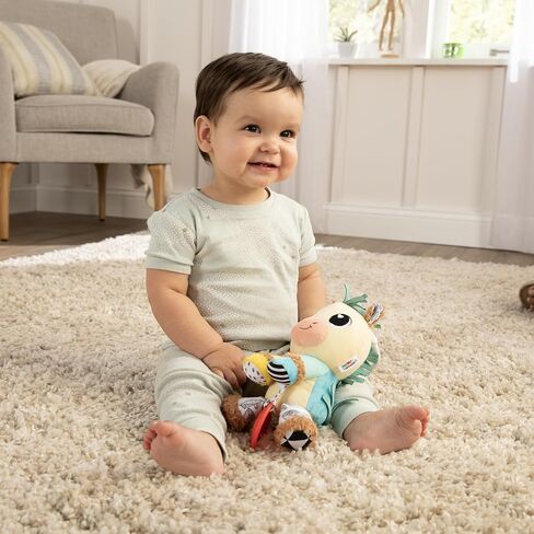 Lamaze Carson Clydesdale Clip-On Stroller and Car Seat Toy | Crinkle And Chime Sounds, Sensory Toy For Babies, Travel Toy For Car, Ages 0 Months And Up, Tethered Apple Teether in Kuwait