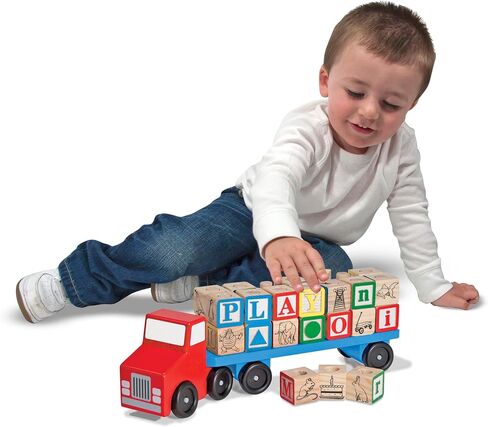 Melissa & Doug Alphabet Blocks Wooden Truck Educational Toy in Kuwait