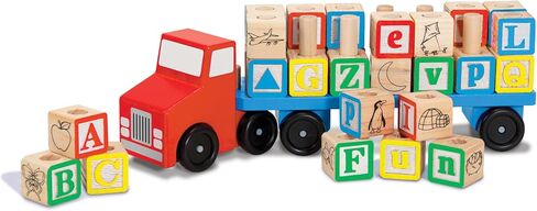 Melissa & Doug Alphabet Blocks Wooden Truck Educational Toy in Kuwait