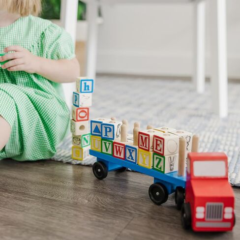 Melissa & Doug Alphabet Blocks Wooden Truck Educational Toy in Kuwait