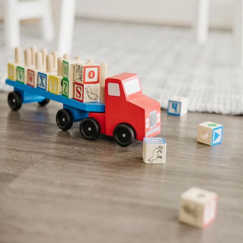 Melissa & Doug Alphabet Blocks Wooden Truck Educational Toy in Kuwait