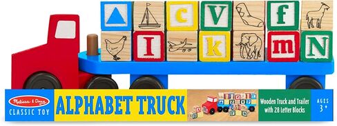 Melissa & Doug Alphabet Blocks Wooden Truck Educational Toy in Kuwait