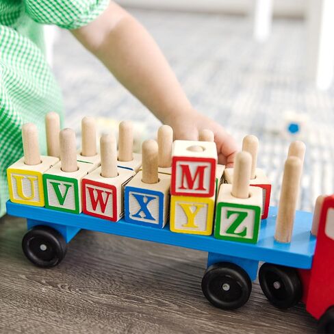 Melissa & Doug Alphabet Blocks Wooden Truck Educational Toy in Kuwait